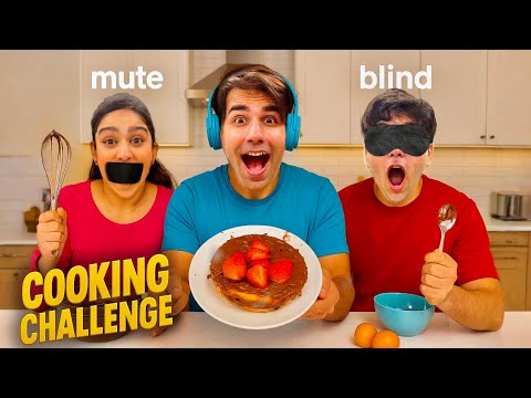 Blind, Deaf and Mute Cooking Challenge | Rimorav Vlogs
