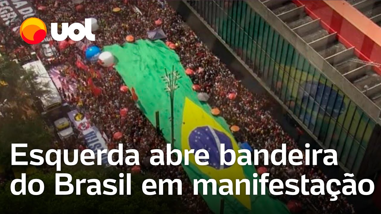 ‘Sem anistia’ e contra a PEC da Blindagem: esquerda abre bandeira do Brasil em manifestações