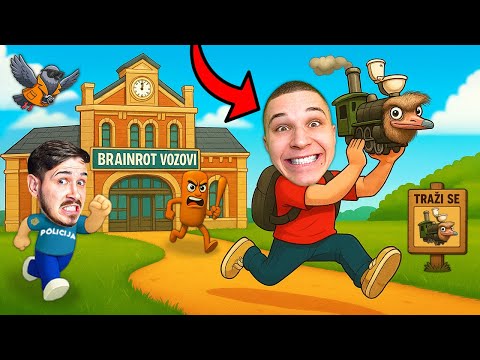 UKRAO SAM NAJČUDNIJE BRAINROTOVE DO SADA! 🧠👀💥| Roblox avantura *a POLICIJA me juri*