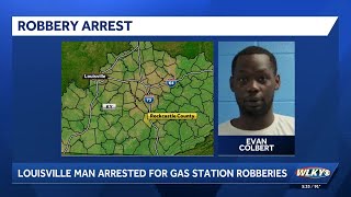 Louisville man arrested for gas station robberies in southeastern Kentucky