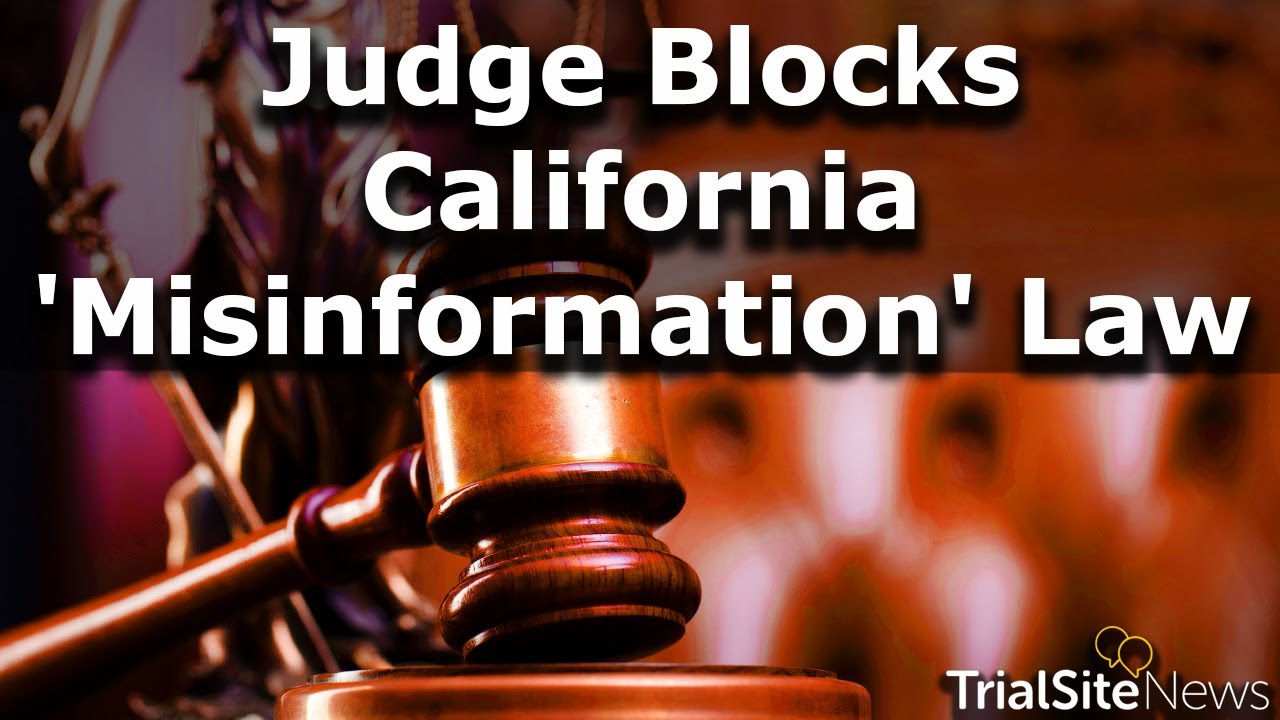 Judge Blocks California 'Misinformation' Law