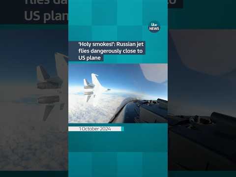 Russian jet narrowly avoids hitting US plane over Alaska #itvnews #shorts #russia #usa