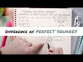 Factoring Difference of Squares and Perfect Square Trinomials