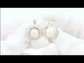 Luciana Earrings Pearl and White Zircon Stones