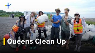 YouTube video thumbnail: Drag Queen Nymphia Wind Leads Beach Cleanup for Taiwan Pride