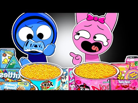 Jevin vs Pinki Convenience Store Food Mukbang | Incredibox Sprunki Animation