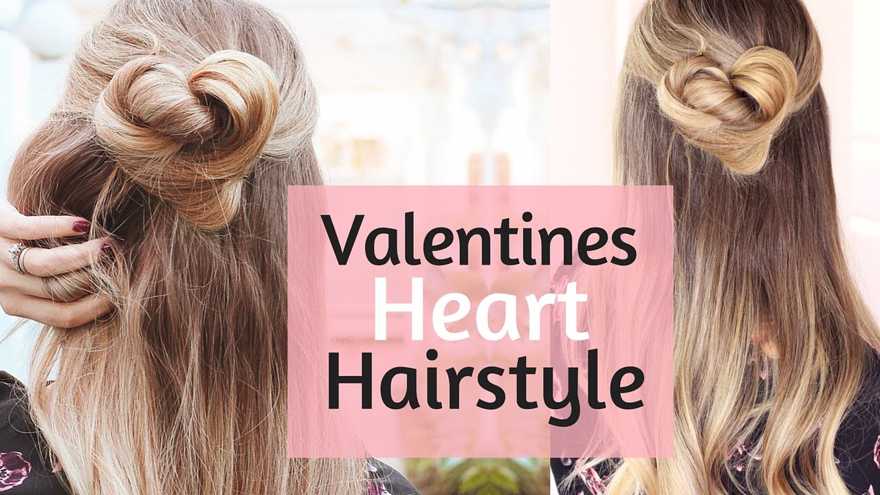 DIY Heart Knot Valentines Hairstyle