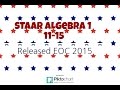 Exploring STAAR Algebra 1 EOC Released Exam Questions 11-15