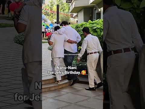 Jeh's Nanu #RandhirKapoor and Nani #BabitaKapoor arrived for his birthday celebration! #shortsvideo