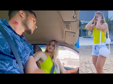 LEÔNCIO TROLA THAMIRES COM MARCA DE BATOM NO PESCOÇO 😂| THAMIRES THUANNY