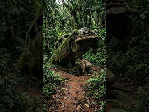 she has bunker beneath the old car...๐ณ๐ณ#shorts