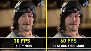 Death Stranding 2 | PS5 | Quality Mode (30 FPS) vs Performance Mode (60 FPS) | Graphics Comparison