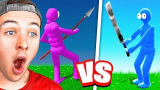 Reacting to RAGDOLL NPC Battle! (Abandoned City)