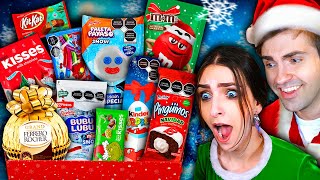 PROBANDO DULCES NAVIDEÑOS con MI HERMANA  !! 🤤🎅🍫