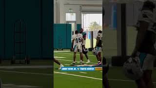 Travis Hunter and Jimmy Horn Jr. reunite at joint practice🤝