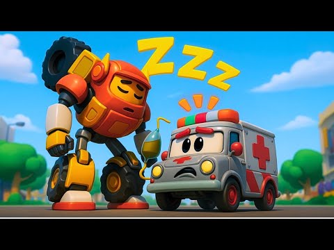 🤖 Robot Ambulancia Pone a Todos a Dormir 😴 Robofuse | Dibujos Animados de Autos para Niños