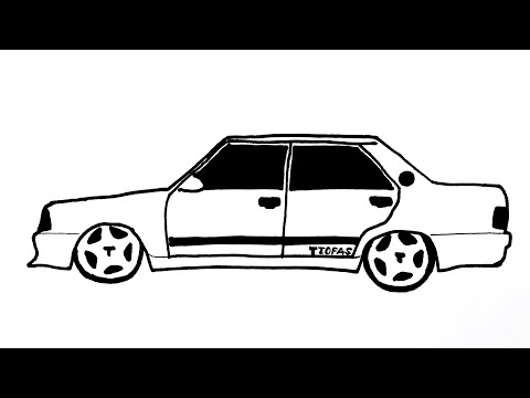 Modifiyeli Tofaş Şahin Çizimi - Kolay Araba Çizimi