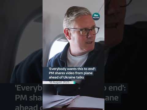 Everybody wants this to end': Keir Starmer shares video from plane ahead of Ukraine talks #shorts