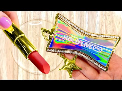 Lipstick MAKEUP Slime!! Random Cute, shiny things slime #ASMR #slimevideos #슬라임 Series #460