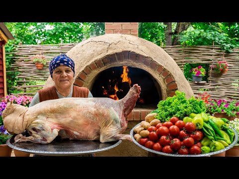 Cooking 15 kg of Stuffed Lamb in Mud Oven