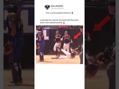 The catcher elbowed two players on the other team trying to score. This is unacceptable 🤦‍♂️ 