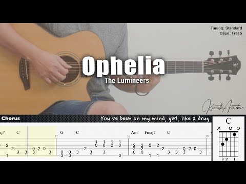 Ophelia - The Lumineers | Fingerstyle Guitar | TAB + Chords