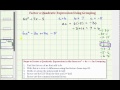 Factoring Quadratic Expressions by Grouping