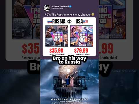 GTA 6 Is WAY Cheaper in Russia 😂 #shorts #ytshorts