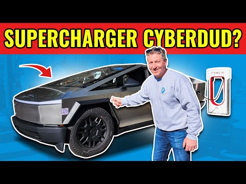 Charging A Tesla Cybertruck On A V3 Supercharger