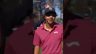 Charlie Woods, filho de Tiger Woods, acertou seu primeiro Hole in One jogando ao lado do pai #shorts