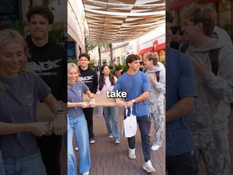 Random Couples put their Hand on a Box for a Prize