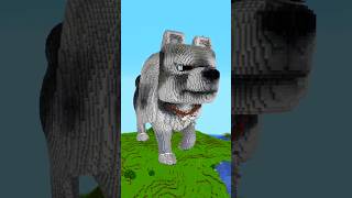 Wolf Dog Build Battle Challenge 💀 #shorts #minecraft #minecraftbuilding