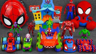 Marvel Spiderman Toys Unboxing Review | Dino-Webs Crawler vs Amazing Friends City Track & Hulk Smash