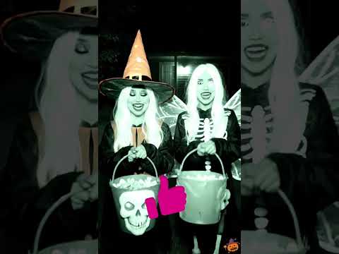 🎃 “Happy Halloween! We Want Candy” | Night Vision Witch Scene | Spooky Short #halloween #shorts
