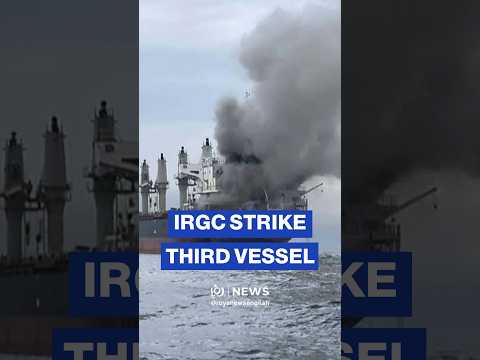 IRGC Navy targets <strong>third</strong> oil tanker in Strait of Hormuz