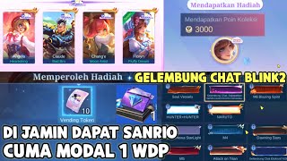 DI JAMIN DAPAT SKIN SANRIO CUMA 1 WDP ! 3000 POIN KOLEKSI & GELEMBUNG 