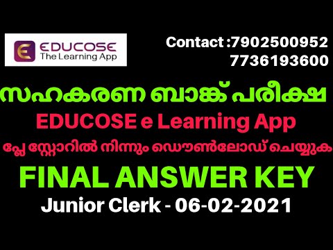 cseb top rank maker -EDUCOSE junior clerk final answerkey