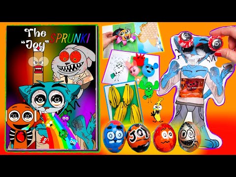 DIY♥Horror gumball Is Infected with a The "joy" swallows Sprunki?GAMEBOOK+EGG,SQUISHY  PLAY스프런키 게임북