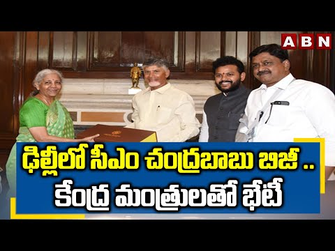 ఢిల్లీలో సీఎం చంద్రబాబు బిజీ ..కేంద్ర మంత్రులతో భేటీ | CM Chandrababu Delhi Tour Updates | ABN