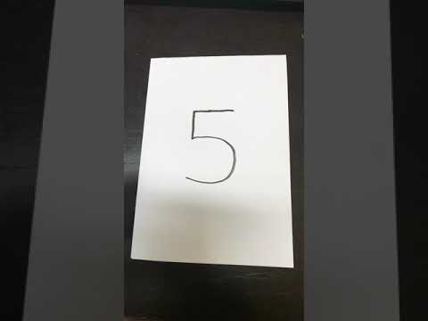 SACAR UN DIBUJO CON EL NÚMERO 5 #shorts
