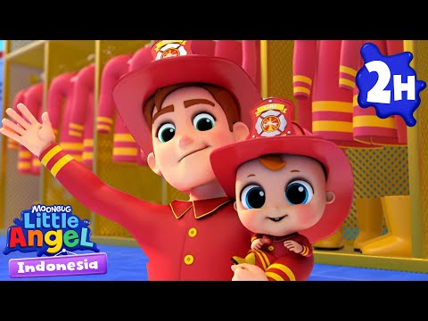 Bayi John Bertemu Pemadam Kebakaran | Little Angel Bahasa Indonesia | Kartun dan Lagu Anak