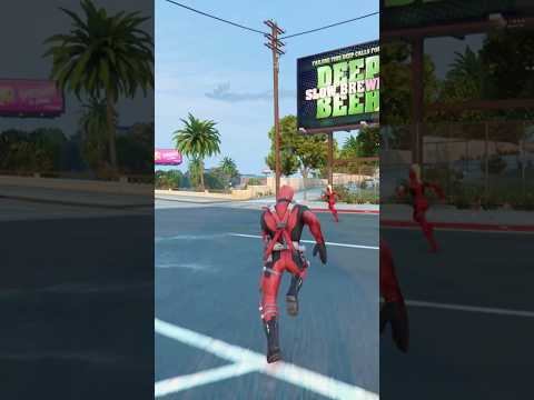 Deadpool correndo atrás de Ladydeadpool