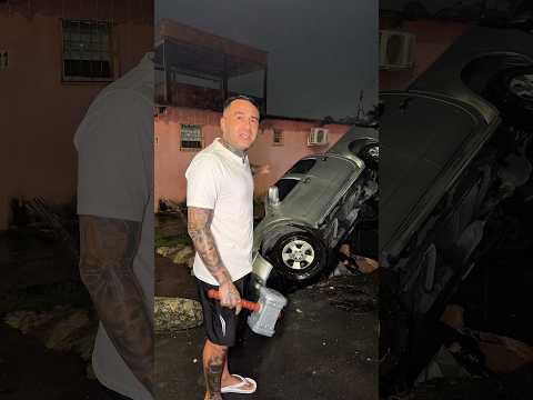 VEÍCULO CAI EM TÚNEL VIÁRIO LOGO APÓS SER INAUGURADO POR PREFEITO DE MANAUS.