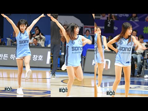 올 겨울 제일 주목해봐야할 눈웃음 신입! | 고양소노스카이거너스 김자영 치어리더윤하 혜성 | CheerLeader FanCAM 4K 60fps | 241031