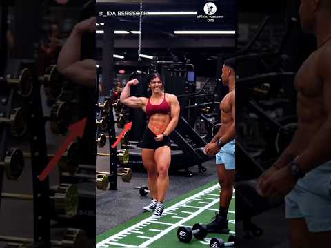 GIRLS AURA🥶BODYBUILDER POWER💀GYM WORKOUT💀#shorts #motivation #bodybuilder #idabergfoth #edit fyp
