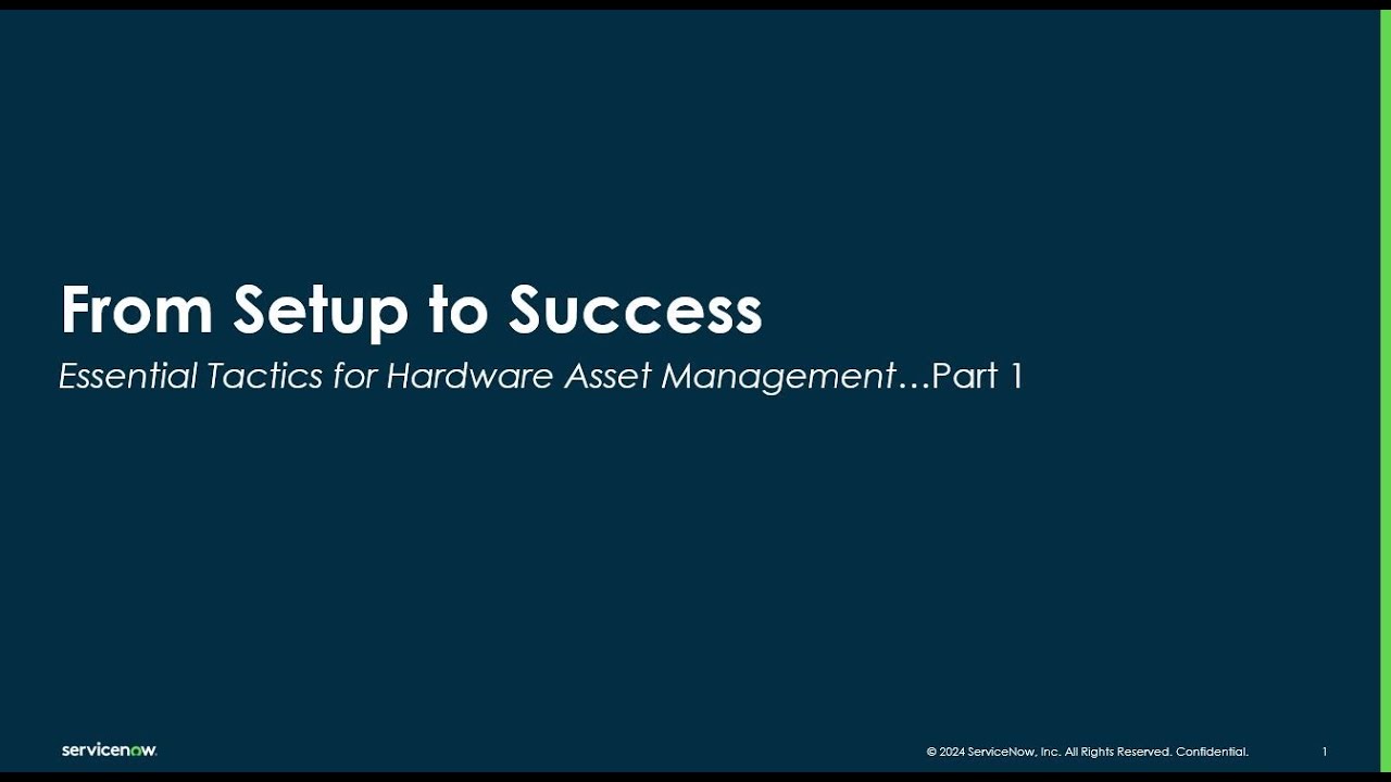 Hardware Asset Management - From Setup to Success - Part 1