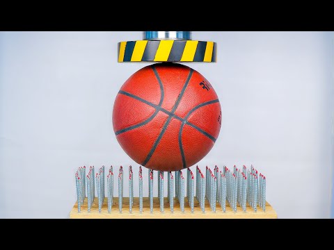 Ball on Nail Beds (Hydraulic Press Experiment)