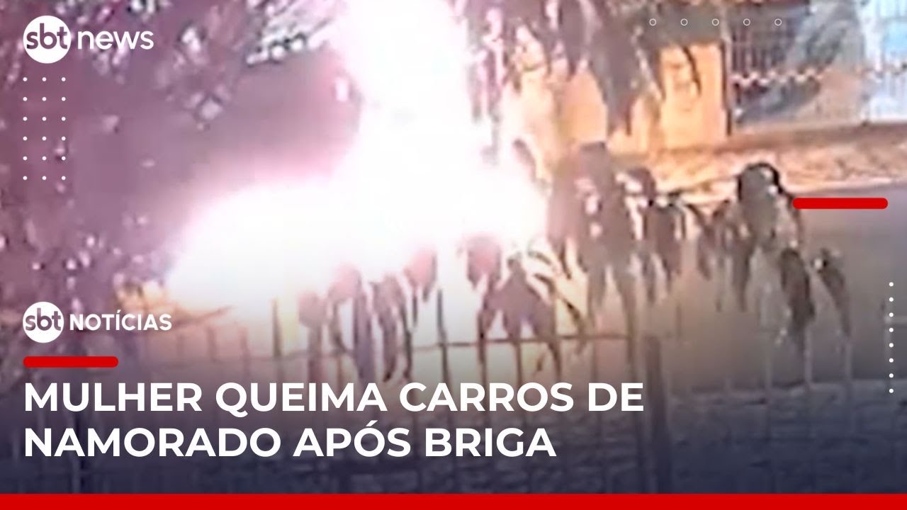 Após crise de ciúmes, mulher coloca fogo em carros do namorado em Curitiba | #SBTNotícias