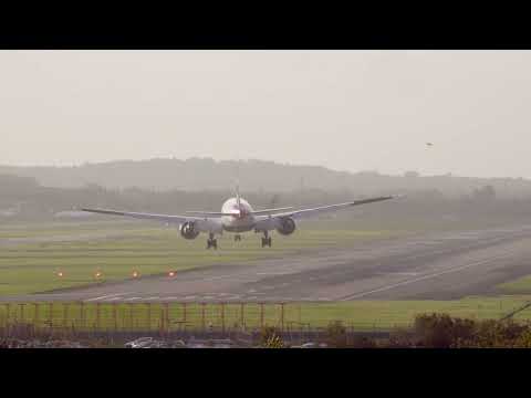 Heathrow Airport BA 777 Crosswind Landing
