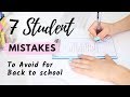 Avoiding Common Back to School Mistakes
